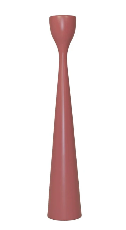 mover Rolf L Wooden Candlestick, Pink, 38 cm