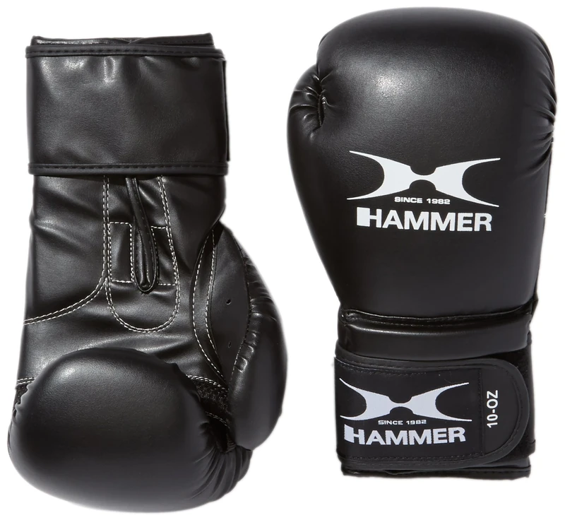 Hammer Boxing Premium Training Boxing Gloves - Black, 12 oz - Image 1