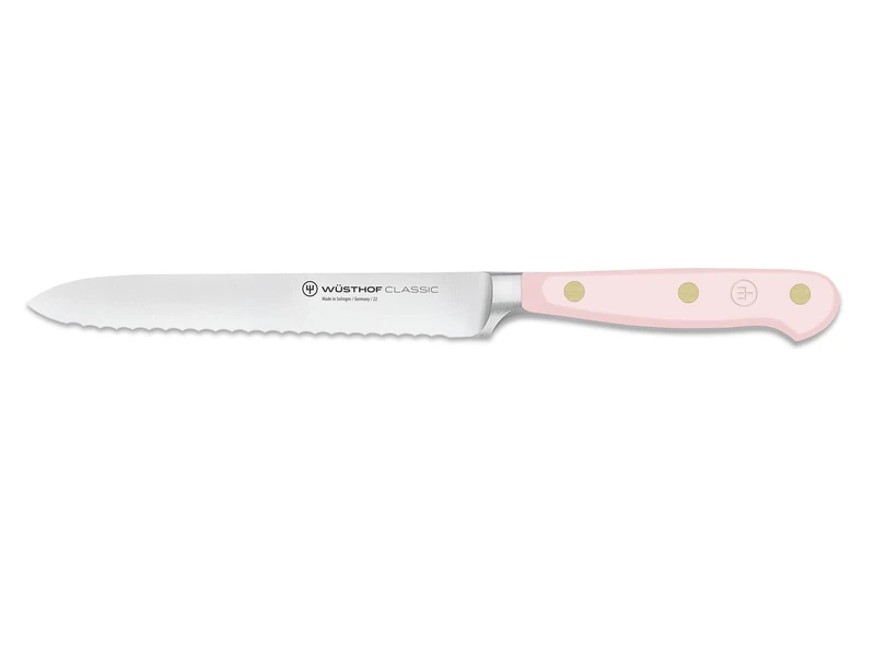 WÜSTHOF Classic Pink Himalayan Salt 5" Serrated Utility Knife