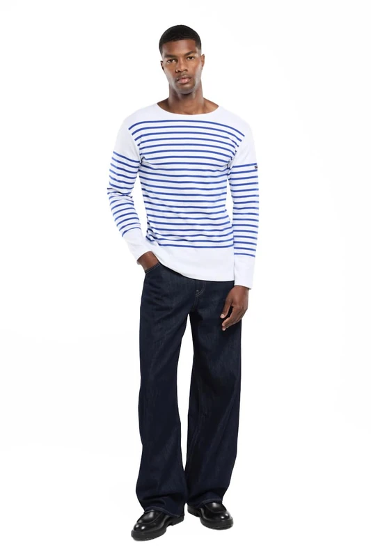 Armor Lux Men's Marinière amiral Homme Jumper, White (Dw5 Blanc/Etoile Dw5), X-Large