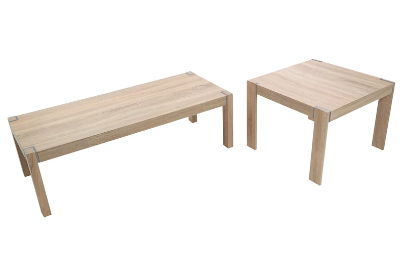 Premier Housewares Loki Nest of Tables, Set of 2, Natural Oak Veneer