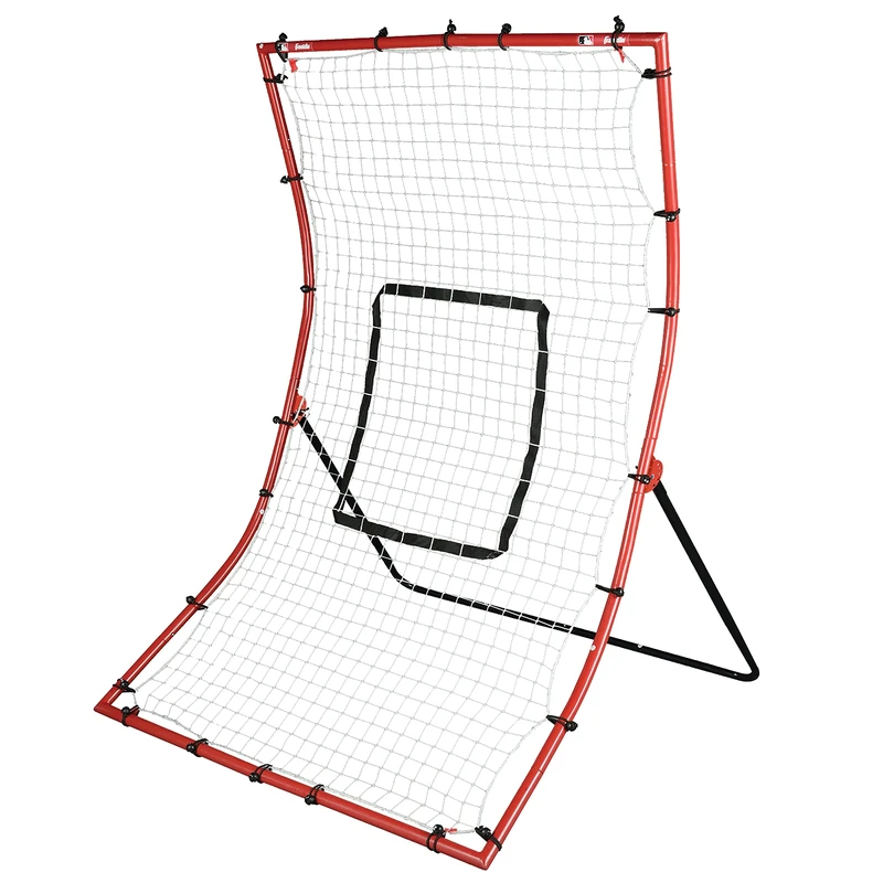 Franklin Sports Baseball Rebounder Net - Baseball + Softball Pitchback Net + Pitching Target - All Angle Bounce Back Net - Return Fielding Trainer - 44", Red