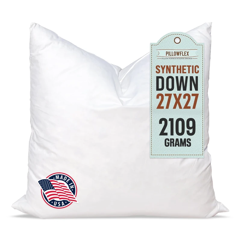 Pillowflex Synthetic Down Pillow Inserts For Shams Aka Faux/Alternative 68cm x 68cm (27 Inch By 27 Inch)