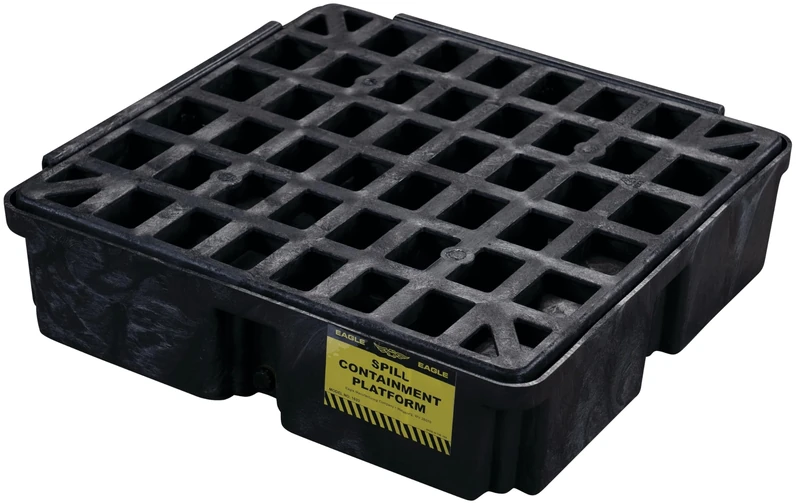 Eagle 1633BD Black 1 Drum Modular Platform with Drain