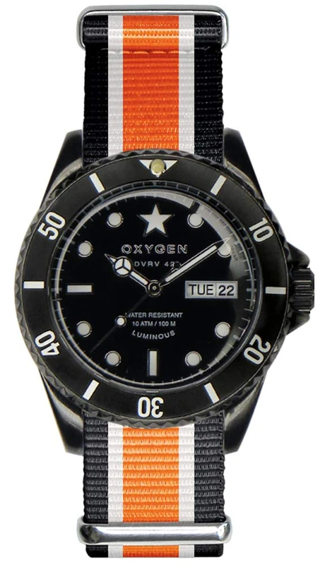 Oxygen Black Cat Unisex Quartz Watch with Black Dial Analogue Display and Multicolour Nylon Strap