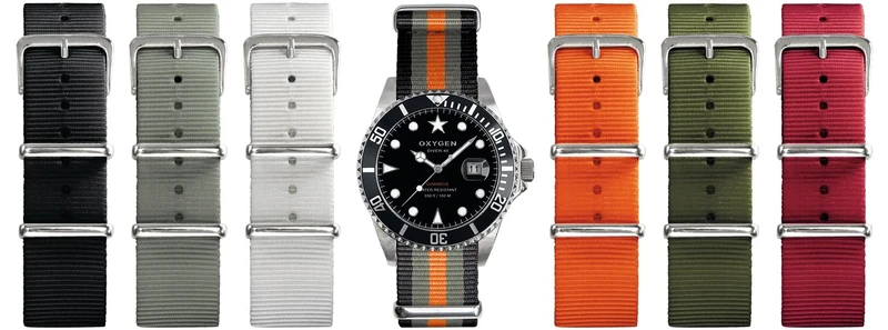 Oxygen Amsterdam 40 Limited Edition Set Unisex Quartz Watch with Black Dial Analogue Display and Multicolour Nylon Strap