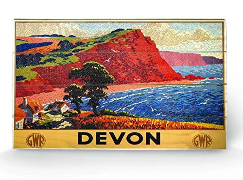 Pyramid International Devon 1 Wood Print, Multi-Colour, 45 x 76 x 1.3 cm