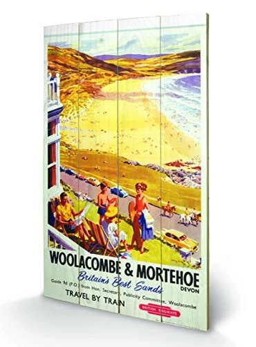 Pyramid International Devon 8 Wood Print, Multi-Colour, 45 x 76 x 1.3 cm