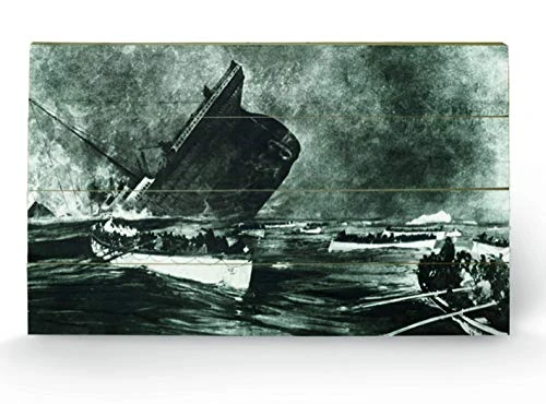 Pyramid International Titanic 13 Wood Print, Multi-Colour, 45 x 76 x 1.3 cm