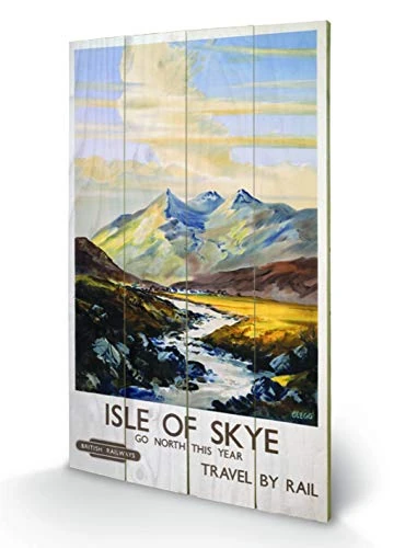 Pyramid International Isle of Skye 1 Wood Print, Multi-Colour, 45 x 76 x 1.3 cm