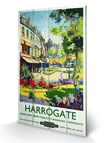 Pyramid International Harrogate 2 Wood Print, Multi-Colour, 45 x 76 x 1.3 cm