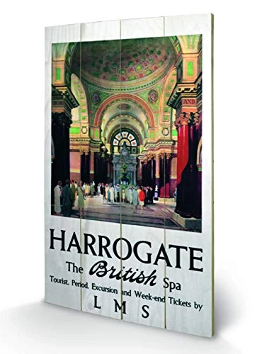 Pyramid International Harrogate 3 Wood Print, Multi-Colour, 45 x 76 x 1.3 cm