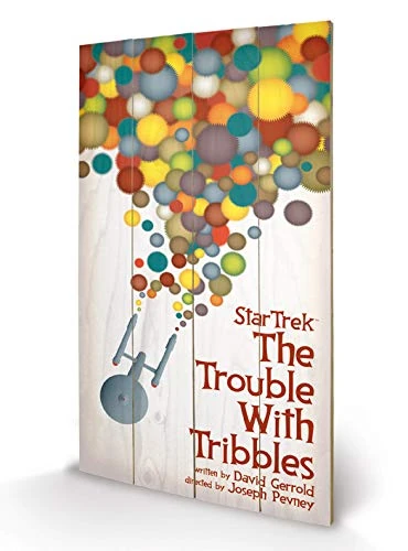 Pyramid International Star Trek The Trouble with Tribbles Wood Print, Multi-Colour, 45 x 76 x 1.3 cm