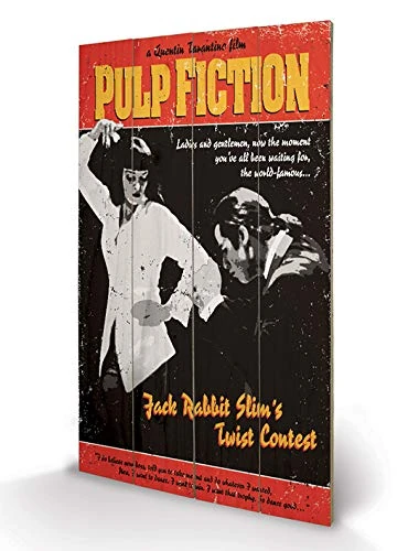 Pyramid International Pulp Fiction Twist Contest Wood Print, Multi-Colour, 45 x 76 x 1.3 cm - Image 1