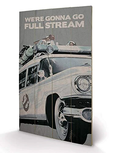 Pyramid International Ghostbusters EctoMobile Wood Print, Multi-Colour, 45 x 76 x 1.3 cm