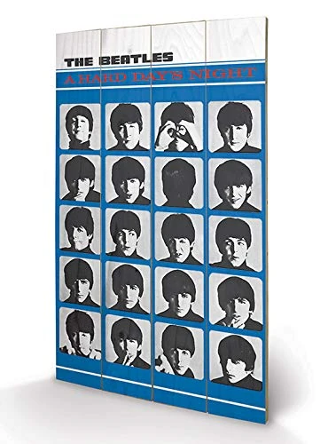 Pyramid International The Beatles A Hard Day's Night Wood Print, Multi-Colour, 45 x 76 x 1.3 cm