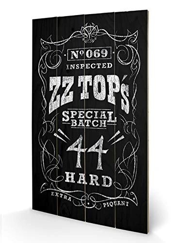 Pyramid International ZZ Top Special Batch Wood Print, Multi-Colour, 45 x 76 x 1.3 cm
