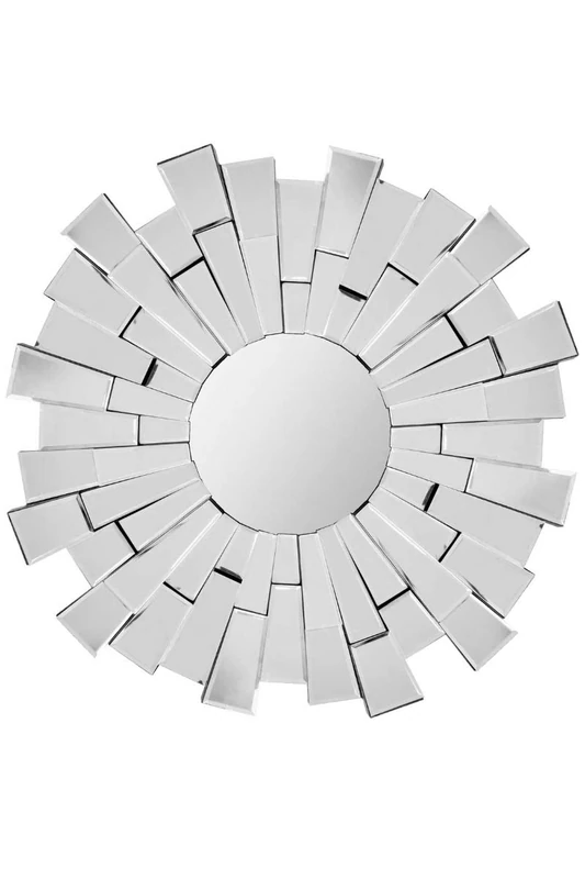 Large Round Modern Starburst Venetian Mirror 2ft11, 91x90