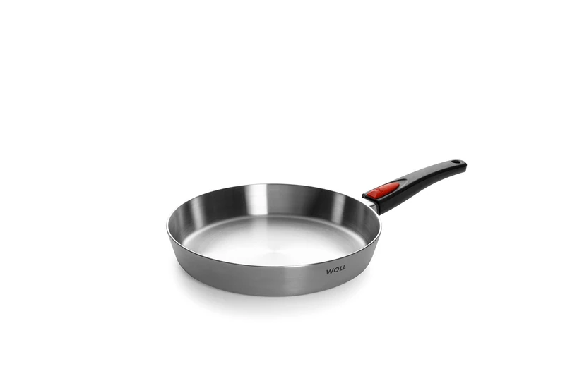 Woll 1528CO Stainless Steel Frying Pan Multi-Layered 28 cm Round 5 cm Deep with Removable Handle Suitable for Induction Cookers