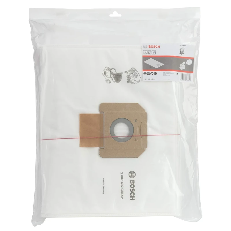 Bosch 5-pack Fleece Filter Bags (for Gas 55, Accessories Dust Extractor)