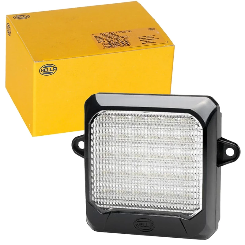 HELLA 1GA 995 193-031 LED-Worklight - Flat Beam 500 - 12/24V - 500lm - Fitting/Screw Connection - 2-point fastening - Short distance lighting - Cable: 2000mm - Plug: open cable ends