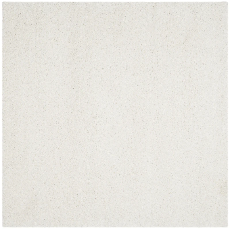 SAFAVIEH Shaggy Rug for Living Room, Dining Room, Bedroom - California Shag Collection, High Pile, in White, 122 X 122 cm