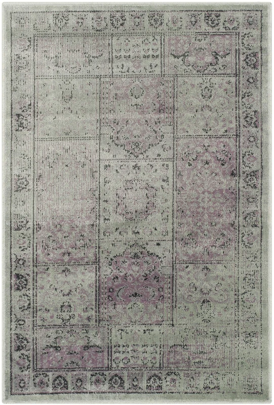 Safavieh Traditional Indoor Woven Rectangle Area Rug, Vintage Collection, VTG127, in Amethyst / Dark Grey, 99 X 170 cm for Living Room, Bedroom or Any Indoor Space