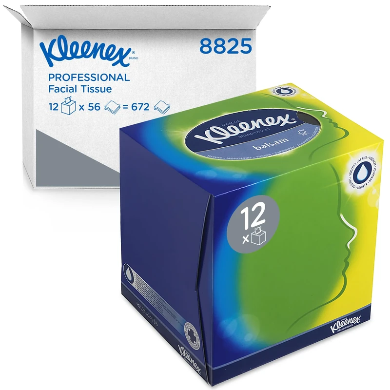 Kleenex Cosmetic Bags 8825 - Kleenex Box - 12x56 (672 Paper Pockets), 3 Layers