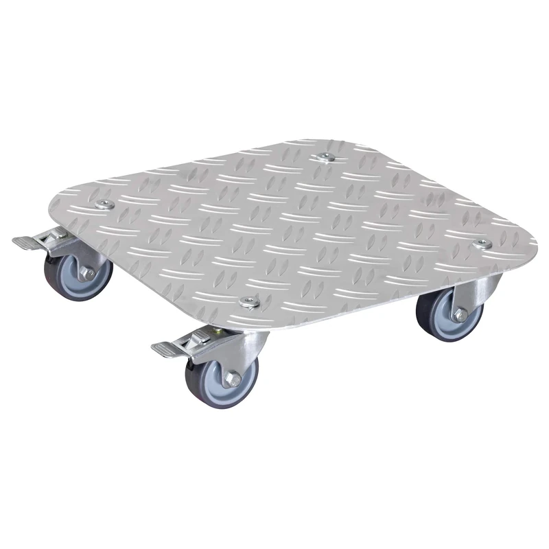 WAGNER Plant trolley ALASKA 29 x 29 x 7,5 cm I Flower trolley for indoor + outdoor use I Container trolley made of aluminium, silver I 2 total breaks I Load capacity 150 kg I Made in Germany - 20700301