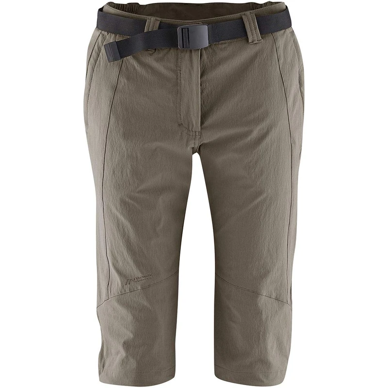 maier sports Kluane, Women's Short Hiking Trousers, Water-Repellent Outdoor Trousers for Trekking and Hiking, PFC-Free, mSTRETCH pro 4 & dryprotec Teak
