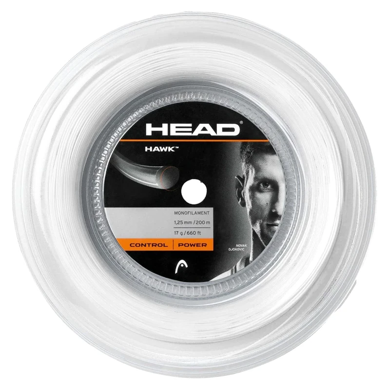 HEAD Unisex's Hawk Reel Racquet String-Multi-Colour/White, Size 17