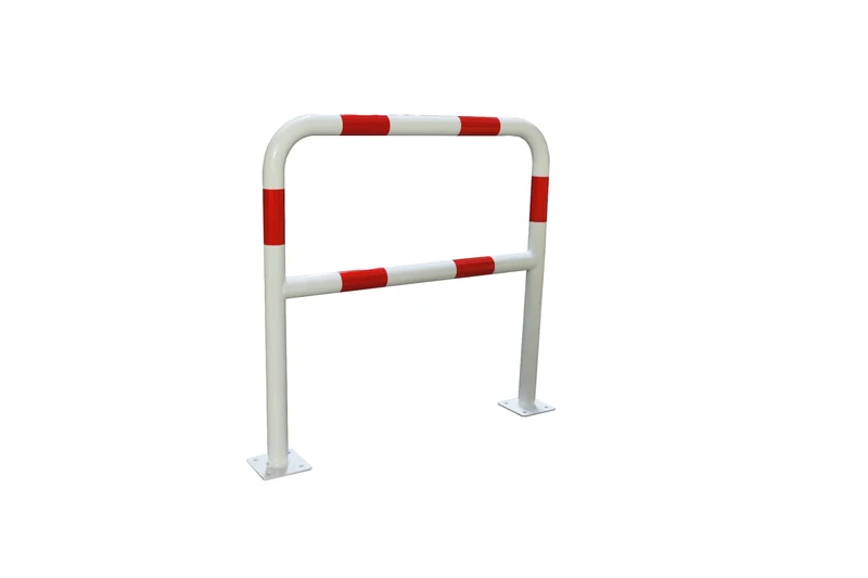 Viso BAR415RB Protection Steel Tube Barrier with Plate - Red and White