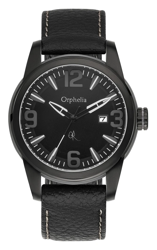 Orphelia or32671144 – Watch Men – Quartz – Analogue – Black Dial – Black Leather Strap