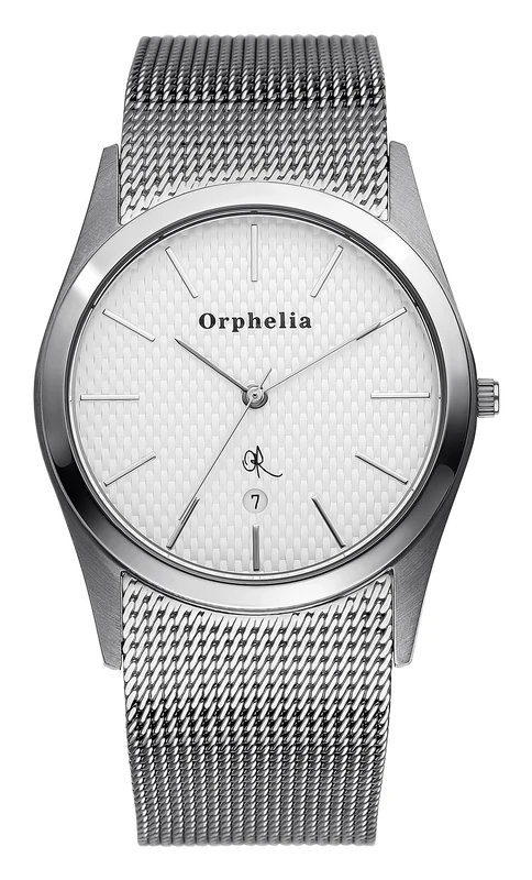 Orphelia Men's Quartz Watch with Silver Dial Analogue Display and Silver Stainless Steel Bracelet