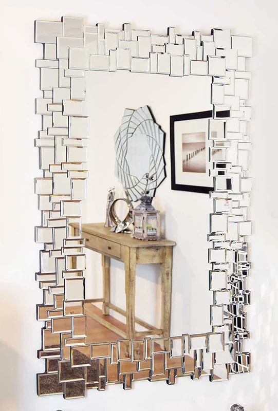 Detailed Large Multi Glass Venetian 3ft11 x 2ft8 (120cm x 80cm) Mirror