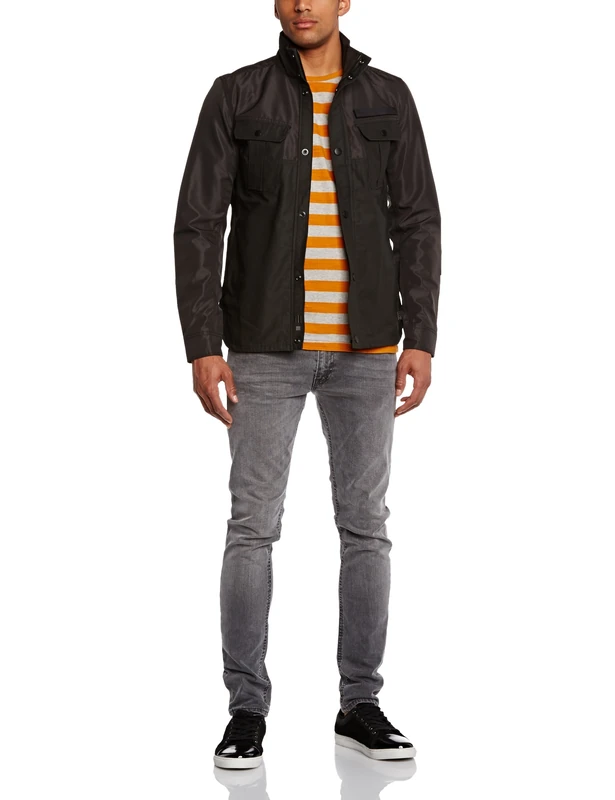 G-STAR RAW Men's Fil Bon Ovr L/S Casual Shirt, Black (Raven), Small