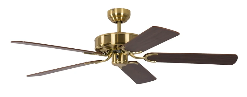Pepeo Potkuri 52 inch Ceiling Fan - Satin Brass & Walnut