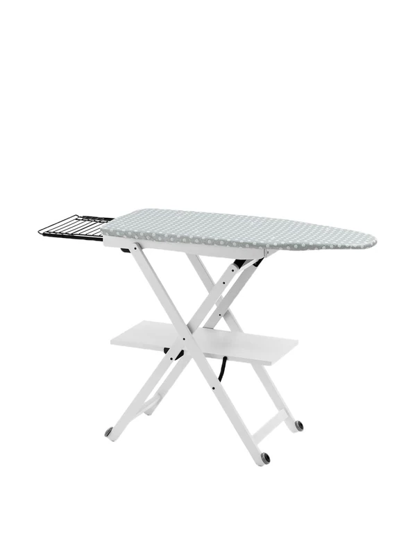 Arredamenti Italia Stirocomodo Adjustable Ironing Board - Wood, 135.0 cm (L) x 45.0 cm (W) x 88.0 cm (H), White