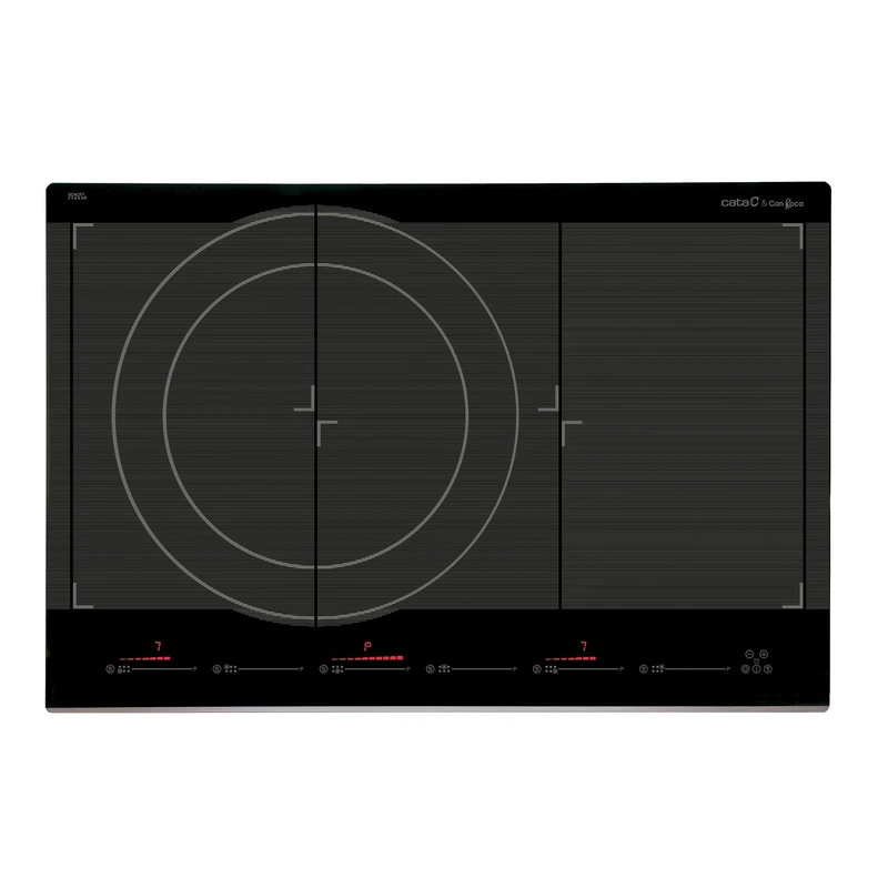 Cata Giga 750 Built-in Induction Hob - Black and Grey - Image 1