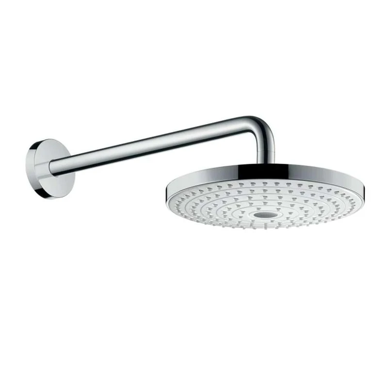 hansgrohe Raindance Select S 240 overhead shower with 390 mm shower arm, 2 spray modes, white/chrome 26466400