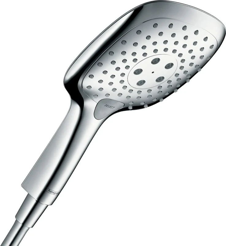hansgrohe Raindance Select E 150 water saving hand shower, 3 spray modes, 9 l/min, chrome