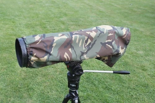 Rainsleeve cover for camera lenses, Woodland DPM Camouflage Camera Cover, waterproof Lens Cover, Standard size, Approx LENGTH SIZE is 42 CM.