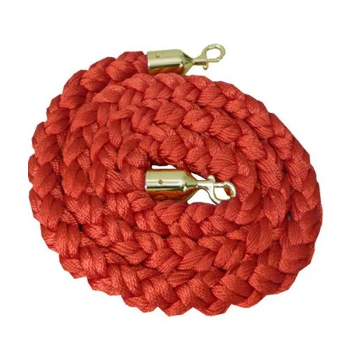 Viso CI2RL Braided Rope with Brass Snap Hook - Red - Image 1