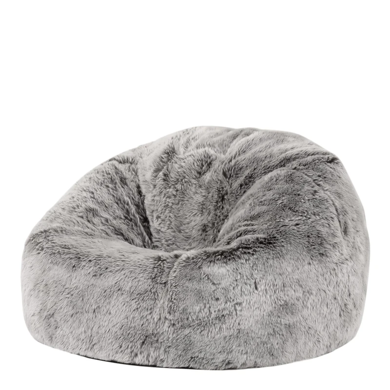 icon Kingston Faux Fur Fluffy Kids Bean Bag, Artic, Fluffy Kids Bean Bag Chair with Filling Included for Girls and Boys, Childrens Chair, Beanbags for Children, Playroom Décor, Bedroom Accessories
