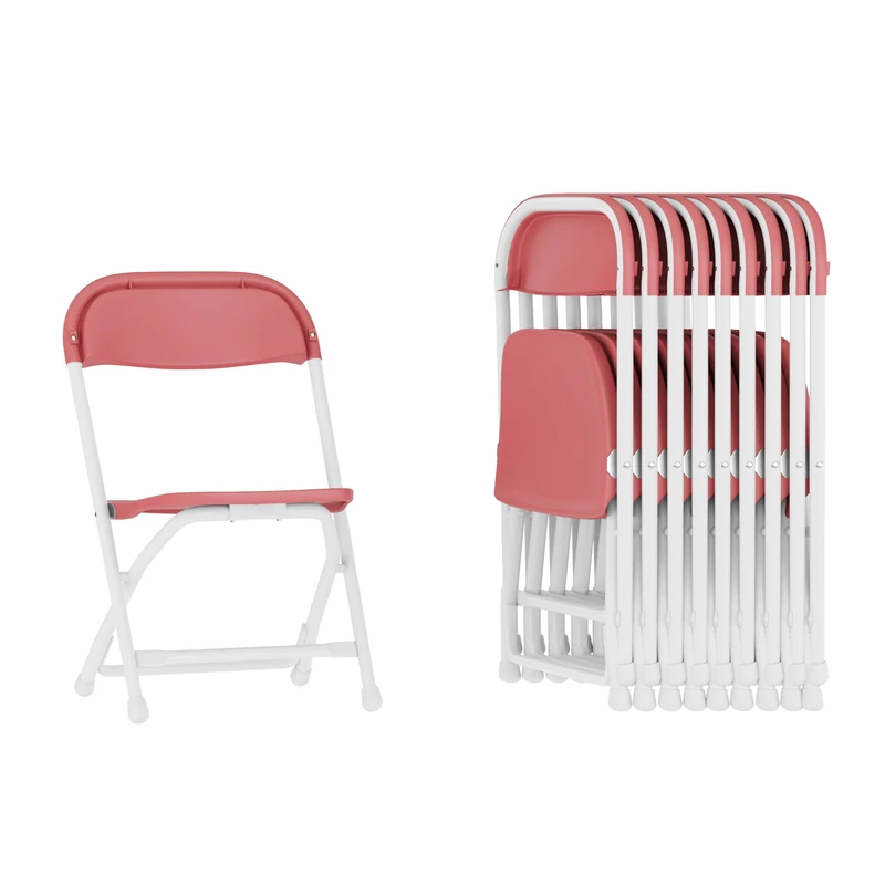 Flash Furniture Timmy 10 Pack Kids Burgundy Plastic Folding Chair
