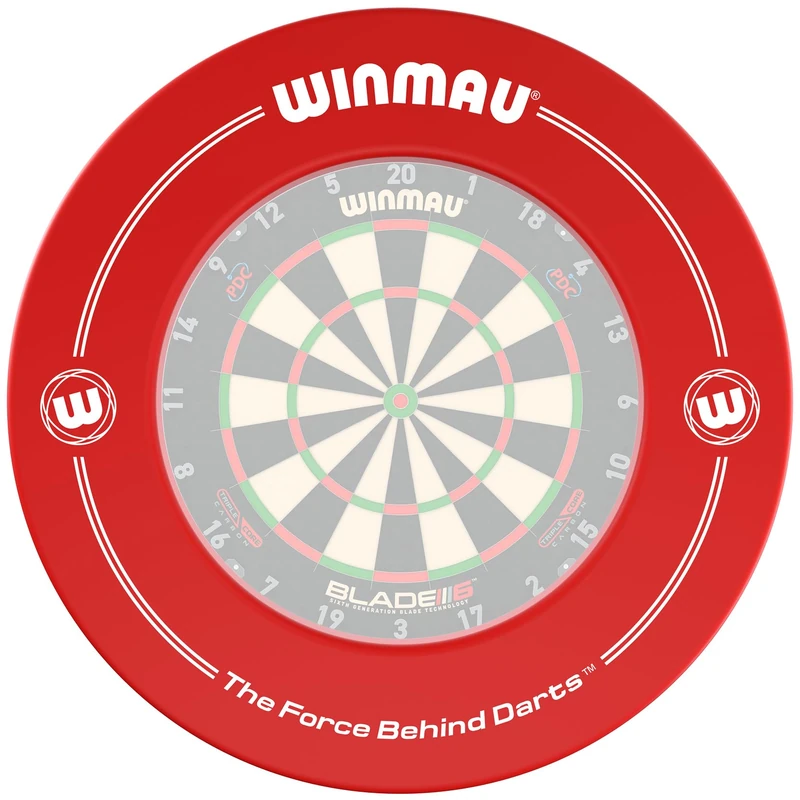 WINMAU Red Printed Dart Board Surround Ring – Durable Backboard Wall Protector for Dartboards - Professional Darts Accessories