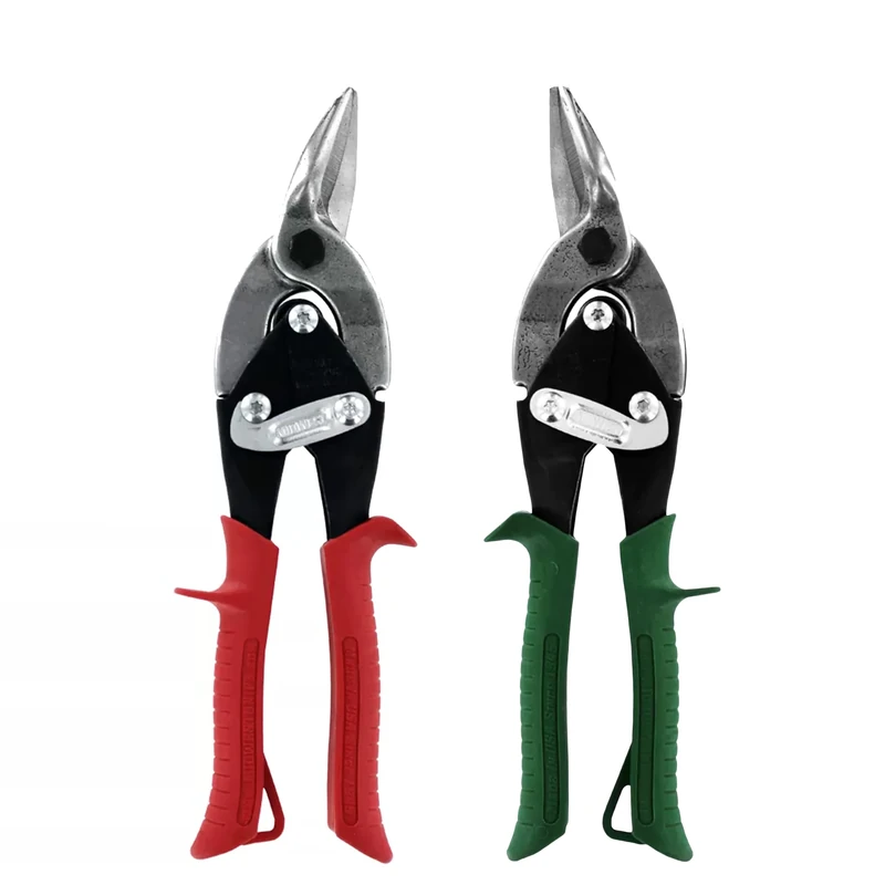 Midwest Aviation Snip Set - Left and Right Cut Regular Tin Cutting Shears with Forged Blade & KUSH'N-Power Comfort Grips - MW-P6716C