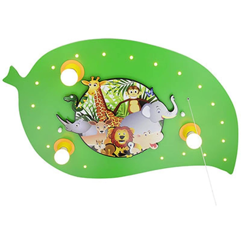 Elobra Roof Light, Wood, E14, Green