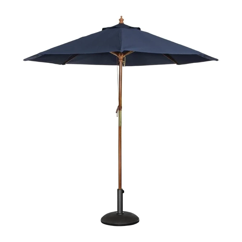 Bolero Tall Round Parasol 3X25M Diameter Navy Blue Outdoor Garden Umbrella