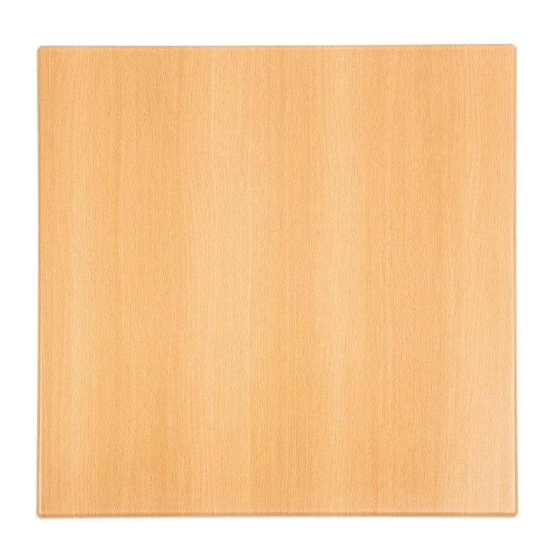 Bolero Pre-drilled Square Tabletop Beech Effect 600mm GG634